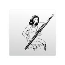 Folyo Sticker Müzik Ve Aşk 20cm Uzunluk Siyah