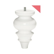 Karakoçaksesuar Karakoç Safir 18 Cm Beyaz Modern Plastik Mobilya Ayağı (4 Adet)