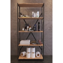 Morpanya Moni Metal Banyo Rafı Ünite 5 Raflı Banyo Düzenleyici Raf Havlu Rafı Havluluk 150 Cm