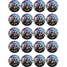 Wednesday Yenilebilir Yuvarlak Kurabiye Resim Baskı