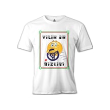 Yılın En Hızlısı Beyaz Erkek Tshirt