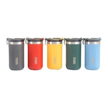 Çelik İçli Termos 350 Ml Sarı Skm010 Açık Beyaz