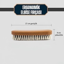 Ergonomik Ahşap Elbise Fırçası Tüy, Toz Ve Kir Temizleyici Doğal Kıllı Kıyafet Fırçası