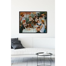 Pster13109 Renoir - Tekne Gezisinde Öğle Yemeği Sanatsal Çerçeveli Tablo 30 X 40cm