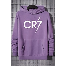 Cr7 Baskılı Sweatshirt Lila