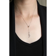 Argentum Concept 925 Ayar Gümüş Sallantılı Sol Anahtarı Kolye