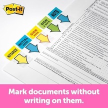 Post-it Mesaj "sign Here" Bayrakları Değer Paketi, 50/dispenser, 12 Dispenser/paket, 1" Geniş, Sarı 680-sh12