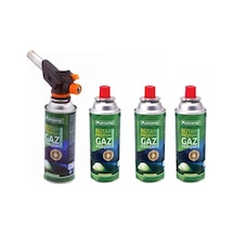 Orcamp Kamp Kartuş Tüp 227gr + Çakmaklı Pürmüz Set 4'lü Set Orgaz