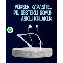 Usb Şarjlı Uzun Ömürlü Boyun Askılı Bluetooth Kulaklık 1
