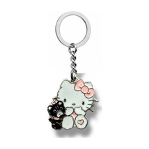 Ayıcıklı Hello Kitty Figürlü Anahtarlık Tatlı Ve Sevimli Metal Aksesuar