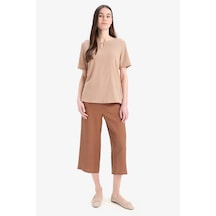 Defacto Esnek Belli Basic Düz Cepli Kapri E4390ax25smbn519 Kahve