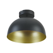 Neo Modern Tasarım Cafe Mutfak Metal Siyah Içi Gold Plafonyer Tekli Avize Diğer