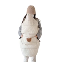 Bebek Arabası Gezi Rüzgar Geçirmez Battaniye - Beyaz