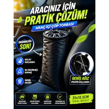 Araç İçi Çöp Kovası Askılı Koltuk Arkası Oto Çöp Torbası 1 Adet Yıkanabilir Kamp Seyahat Kolay Takılabilir Çöp Kutusu