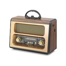 Bluetooth Fm Nostaljik Hoparlör Usb Tf - Kahverengi Rxbt88