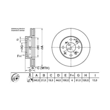 MGA 50296 Fren Diski Ön Civic 91-01 Havalı 240Mm