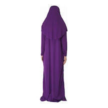 Koyu Menekşe Moru Fermuarsız Namaz Elbisesi Koyu Mor