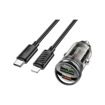 Hoco Z53a Pd30w Type-c + Usb Qc3.0 Araç Hızlı Şarj Aleti + Kablo