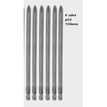 Yıldız Bits Ucu 150 MM 6 Adet Bits Yıldız Uç 150 Mm Seç Ph2X150 Mm