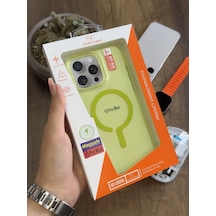 Apple iPhone 15 Pro Max Magsafe Uyumlu Silikon Kılıf Soocase661 Yeşil