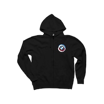 BMW New Logo 2023 Black Siyah Fermuarlı Kapşonlu Sweatshirt Siyah