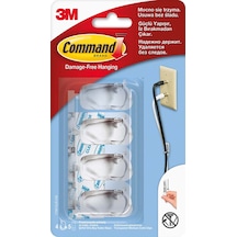 3M Command 17301CLR Orta Boy Klipsli Kablo Düzenleyici