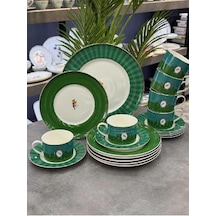 Acar Lumiere Yeşil 6 Kişilik 19 Parça Porselen Pasta-ikram Seti Ncy-08548 Çok Renkli Acar Lumiere Yeşil 6 Kişilik 19 Parça Porselen Pasta-ikram Seti Ncy-08548 Çok Renkli