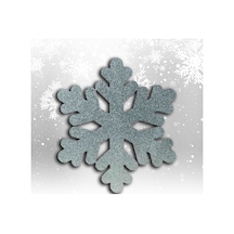 Yılbaşı Kar Tanesi Dekor Strafor Süs. 25 Cm - Gümüş