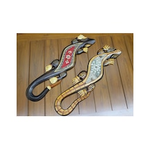 Ahşap Duvara Asmali Kertenkele Figürü Galileo-20 923845280