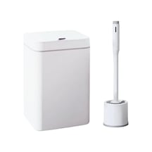 Sensörlü Otomatik Plastik Çöp Kovası 12 Litre + Deterjan Hazneli Silikon Klozet Fırçası Çok Renkli