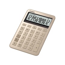 Casio Ms-200dq-gd 12 Hane Parlak Gold Masa Üstü Hesap Makinesi Beyaz