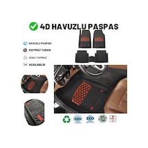 Chevrolet Captiva 2017 Uyumlu Havuzlu Üniversal Maxi Paspas Siyah - Kırmızı