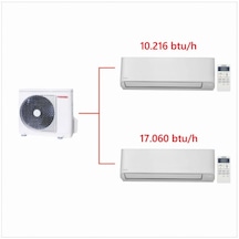 Toshiba 2M 10.000 Btu/h + 16.000 Btu/h Multı Klima