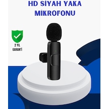 Apple iPhone Uyumlu  İçin Çift Mikrofonlu Telsiz Yaka Mikrofonu 360 Derece Hd S