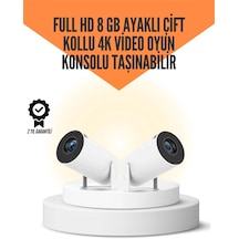 Mey İthalat 10.000 Oyun Destekli, Çift Kollu 4k Projeksiyon Hdmı, Usb, Aux, Ethernet