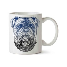 Bulldog Gritty Porselen Kupa Bardak Beyaz