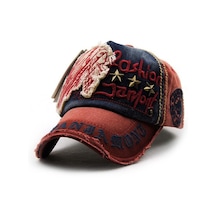 Jmsstore Unisex Perçin Nakış Yazılı Beyzbol Şapkası - Turuncu