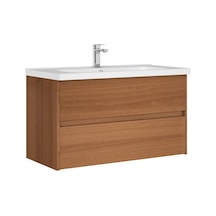 Orka Düden 65 Cm Mdf Çekmeceli Teak Banyo Dolabı Alt Modül Lavabo Teak