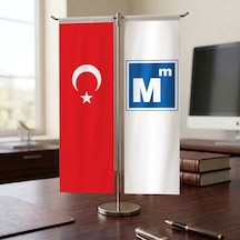 Mali Müşavir Ve Türk Bayrağı Kırlangıç T Tipi Masa Bayrak Takımı Diğer