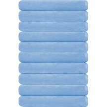 10 Lu Otel Banyo Havlusu Pamuklu 70x145 Cm Renkli 16/1 Avs 440 Gr Mavi