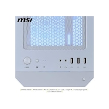 Msı Mag Forge M100r Whıte Temperlı Cam 3x120mm 1x120mm Argb Fan Matx Gamıng Bılgısayar Kasası