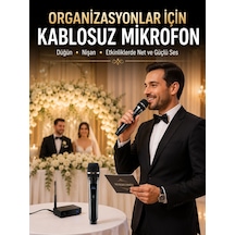 Zenvia Yeni Nesil Kablosuz El Mikrofonu Seti Dijital Ekranlı Çift Mikrofonlu Znv2026