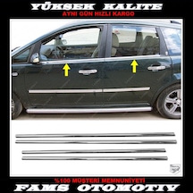 Famsotomotiv Ford C-Max Krom Cam Çıtası 4 Prç. 2003-2010 Paslanmaz Çelik