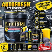 Autofresh 12 Parça Efsane Araç Bakım Seti Full Oto Bakım Temizlik Seti Bez Sünger