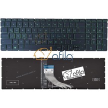 Hp 15-dw, 15-dw0000 Notebook Klavyesi - Siyah - Tr - Backlit - Yeşil Tuş