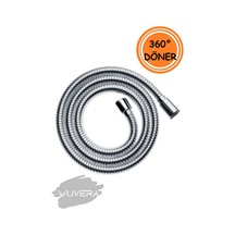 Wuvera 360 Dönen Spiral Duş Hortumu Dayanıklı Ve Esnek Tasarım Gümüş