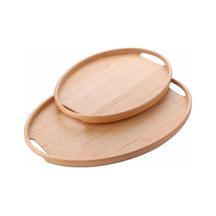 2'li Bambu Tepsi Seti, İnce Tasarım Özel Üretim Oval 2'li Bambu Tepsi Seti 36 26 1cm-45 31.5 1cm Çok Renkli