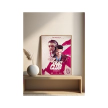 Fight Club Doğal Ahşap Çerçeveli Tek Parça Dekoratif Tablo Çok Renkli - 843840739 Çok Renkli