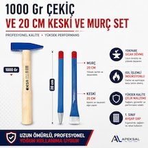 Desa 1000 Gr Çekiç 20 Cm Keski Ve Murç Seti