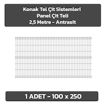 1 Adet Panel Çit Teli 100x250 CM Antrasit